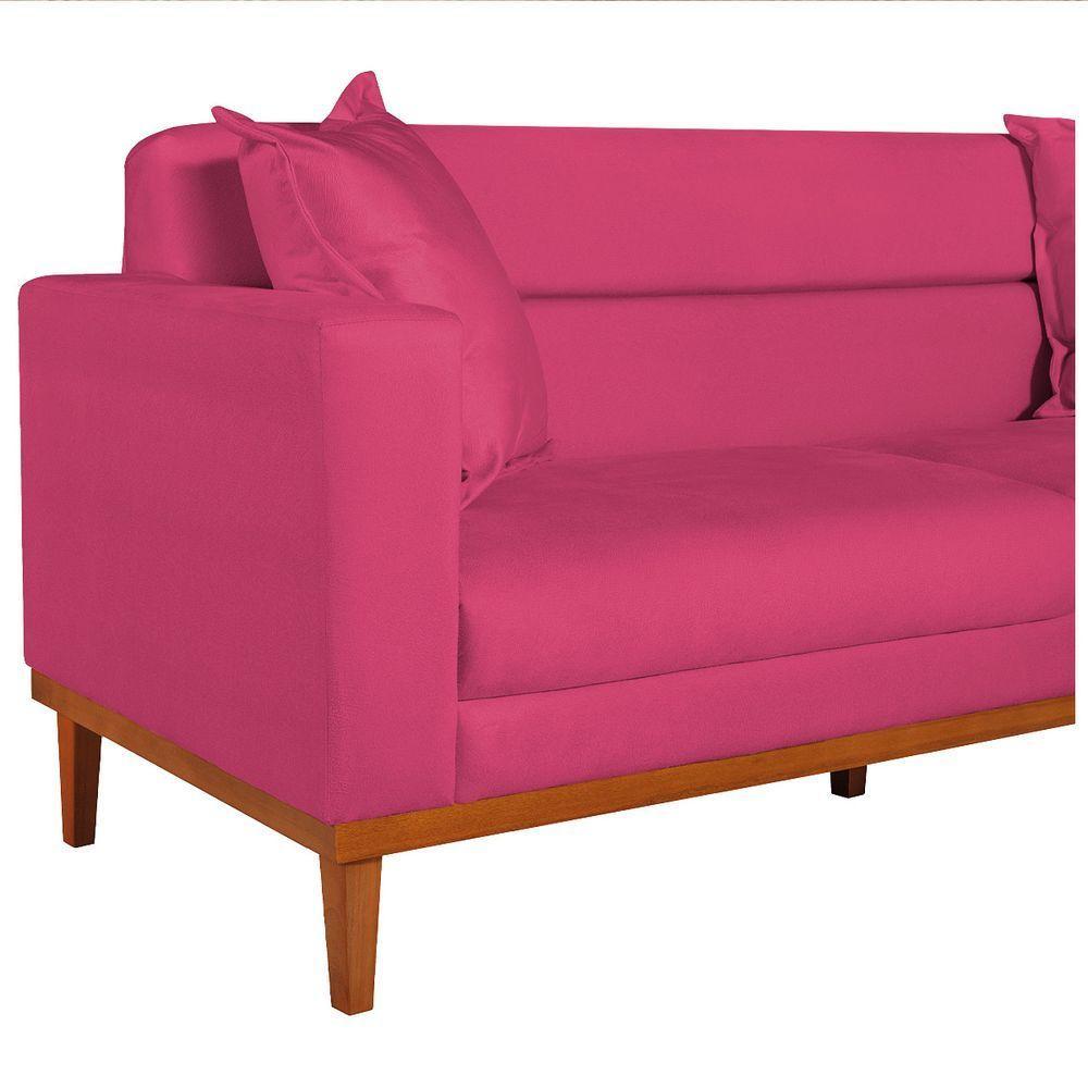 Sofá 2 Lugares Viena Suede - Doce Sonho Móveis Pink - 2