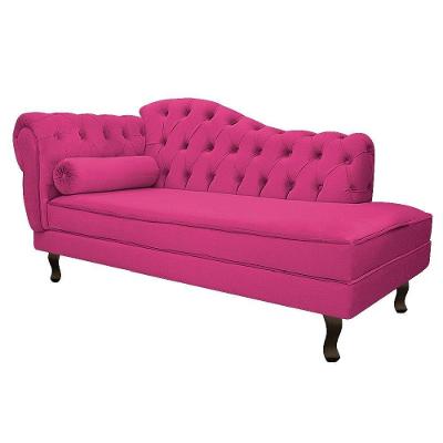 Recamier Diana 160cm Lado Direito Suede Pink - Doce Sonho Móveis