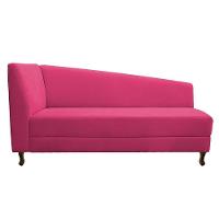 Kit Diva Recamier Heitor 140Cm Lado Esquerdo E 02 Poltronas Luiza Suede - Amarena Móveis Pink - 7