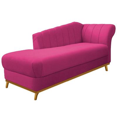 Recamier Vanessa 185cm Lado Esquerdo Suede Pink Doce Sonho