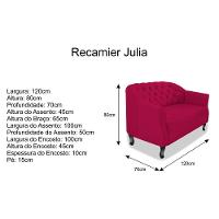 Namoradeira Julia A02 Suede - Amarena Móveis Cor Pink - 3