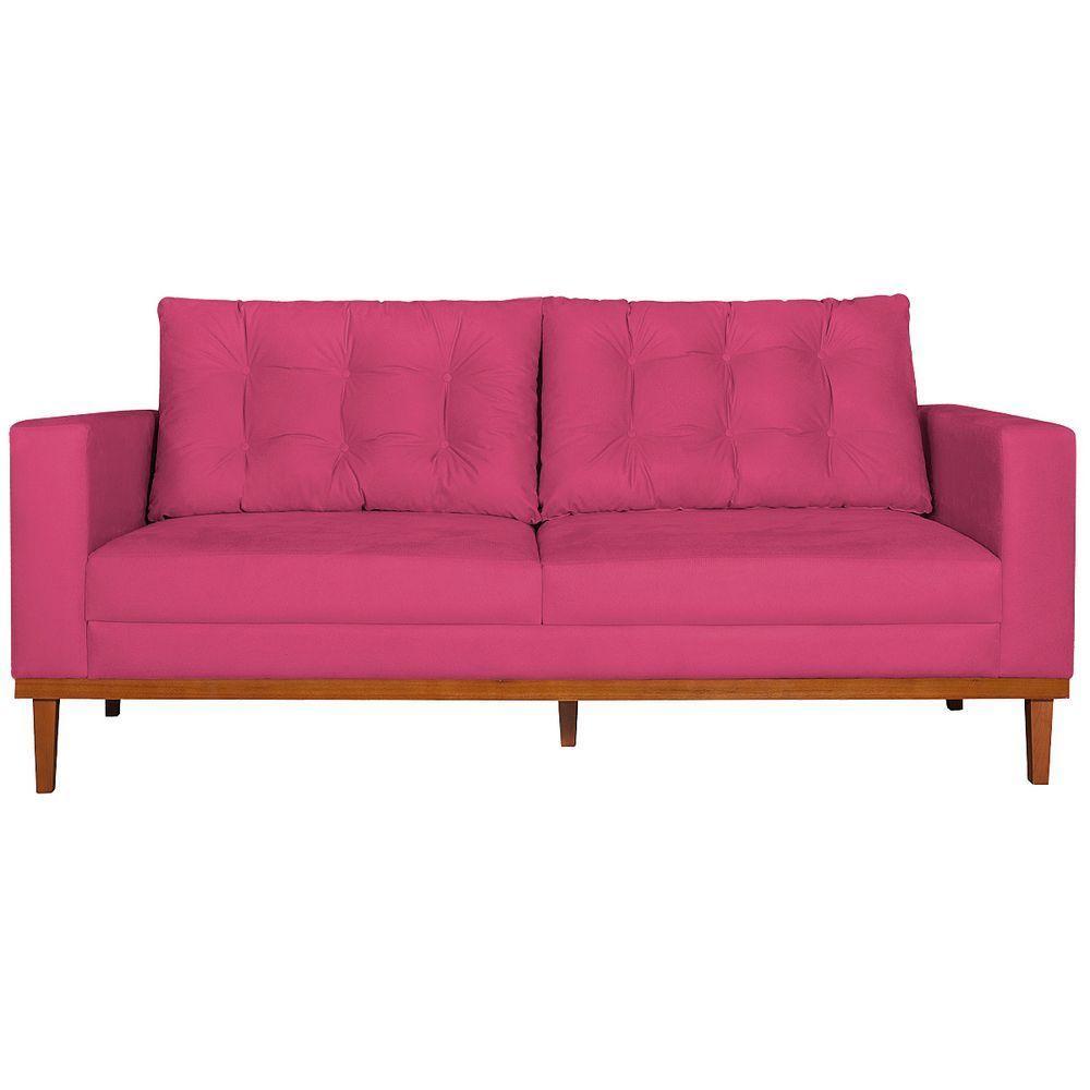 Sofá 2 Lugares Dubai Suede - Amarena Móveis Cor Pink - 6