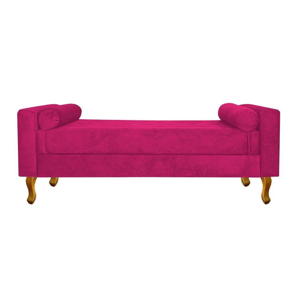 Recamier Félix Casal 140cm Suede Pink Doce Sonho Móveis - 3