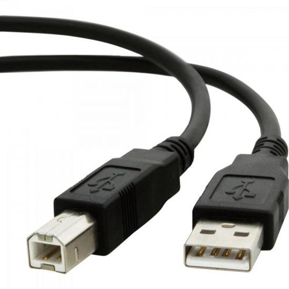 Cabo De Dados Usb 2.0 A Macho X Usb 2.0 B Macho 1,8M Preto - 1