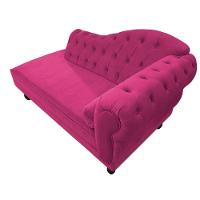 Diva Recamier Diana 185cm Lado Esquerdo Suede - Doce Sonho Móveis Pink