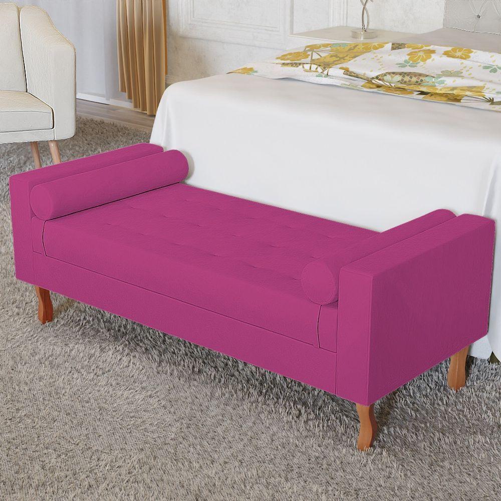 Recamier Baú Félix Solteiro 140 Cm Suede - Doce Sonho Móveis Pink - 5