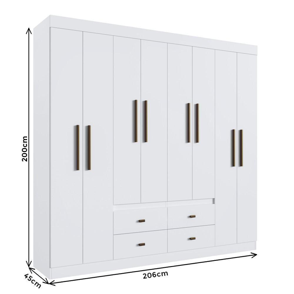 Guarda-roupa Casal 8 Portas 4 Gavetas Doripel Las Vegas - 4