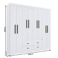 Guarda-roupa Casal 8 Portas 4 Gavetas Doripel Las Vegas