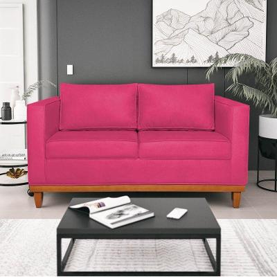 Sofá 2 E 3 Lugares Europa 180cm Suede - Doce Sonho Móveis Pink