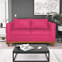 Sofá 2 E 3 Lugares Europa 180cm Suede - Doce Sonho Móveis Pink - 1