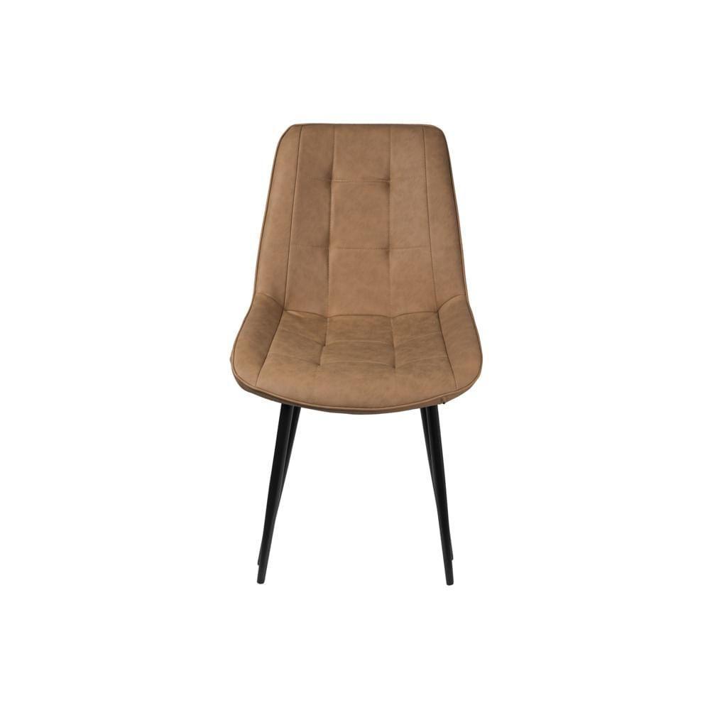 Cadeira Dana Pu Caramelo Base Metal - 2