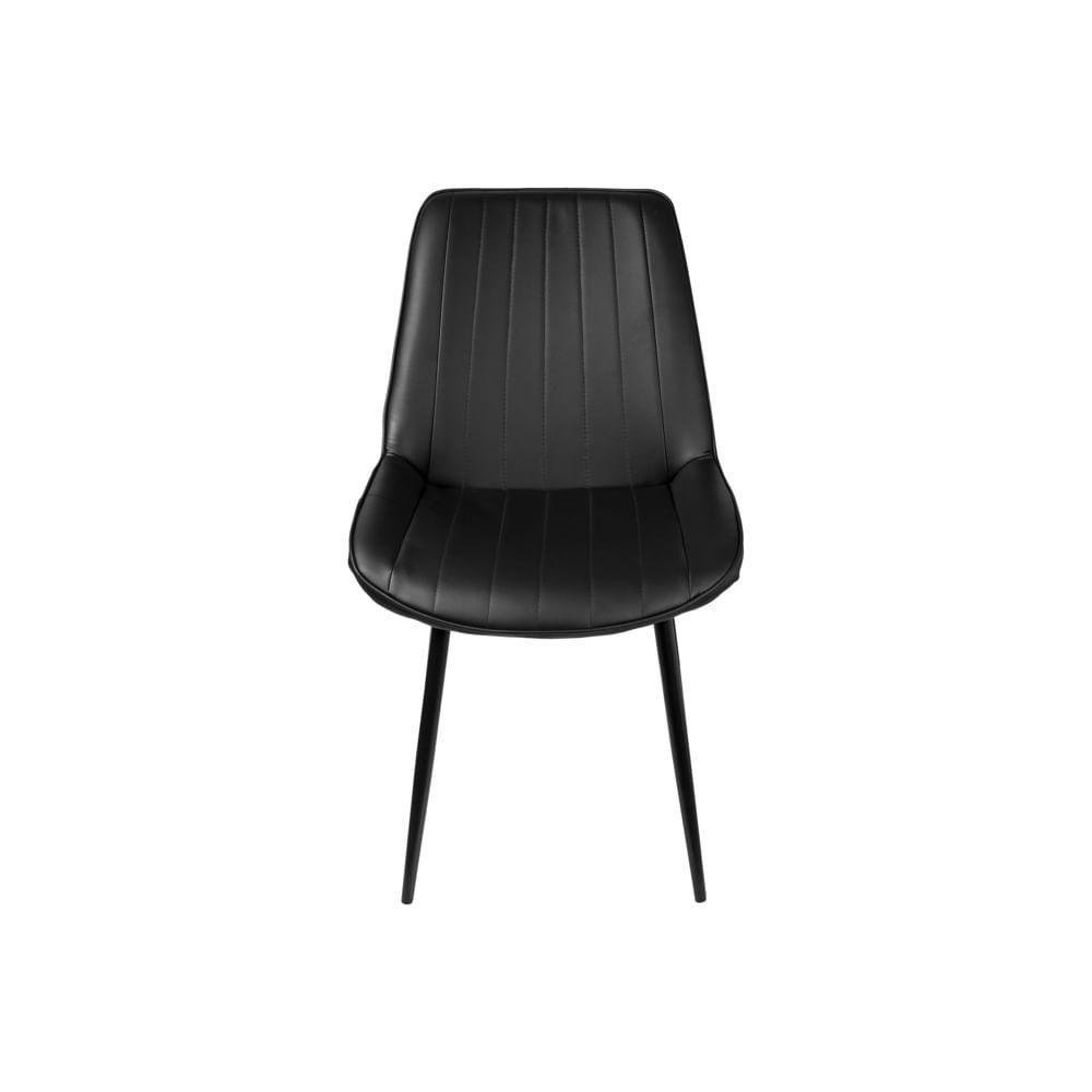 Cadeira Volga Pu Preta Base Metal - 3