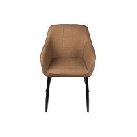 Poltrona Dana Pu Caramelo Base Metal