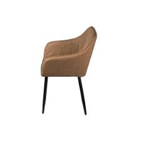 Poltrona Dana Pu Caramelo Base Metal - 5