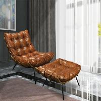 Kit 02 Poltronas Costela Corano Nozes Base Metal