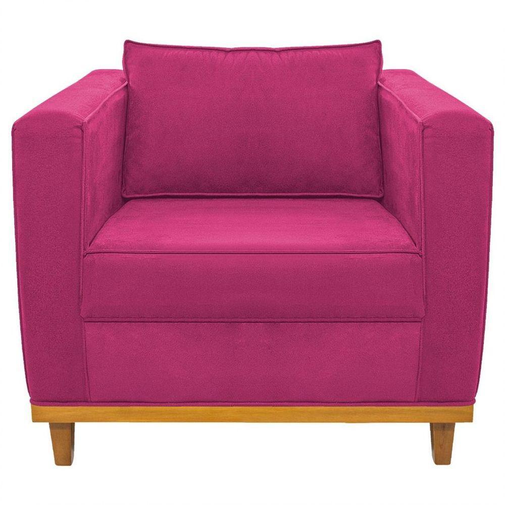 Kit Sofá 2 Lugares 2 Poltronas Europa Suede Pink - 2