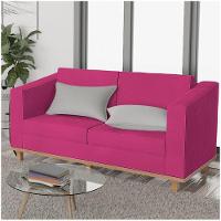 Kit Sofá 2 Lugares 2 Poltronas Europa Suede Pink - 6