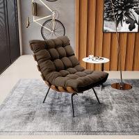 Kit 02 Poltronas Costela Suede Base Metálica Preto Marrom - 7