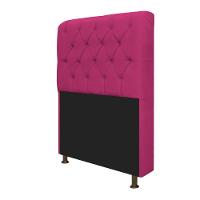 Cabeceira Estofada Lady 90 Cm Solteiro Com Capitonê Suede - Doce Sonho Móveis Pink - 3