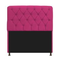 Cabeceira Estofada Lady 195 Cm King Size Com Capitonê Suede - Doce Sonho Móveis Pink - 1