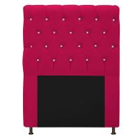 Cabeceira Estofada Cristal 90 Cm Solteiro Com Strass Pink - 1