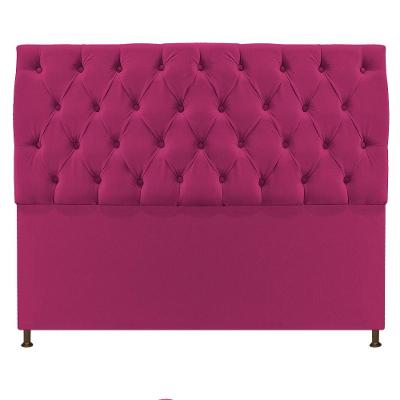 Cabeceira Sofia 140 Cm Casal Suede Pink