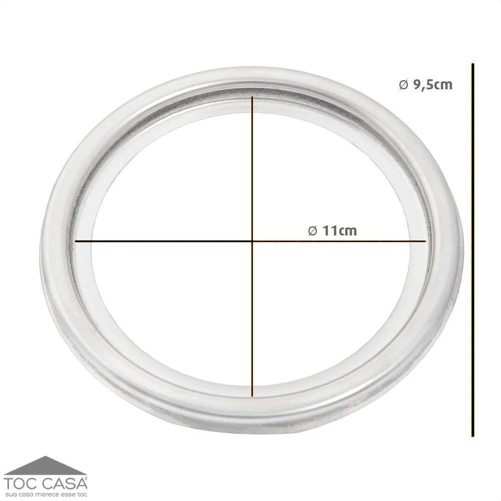 Porta Grelha Caixilho Redondo 10cm Em Inox - 2