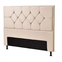 Cabeceira JS Móveis Mali Estofada marfim - 1