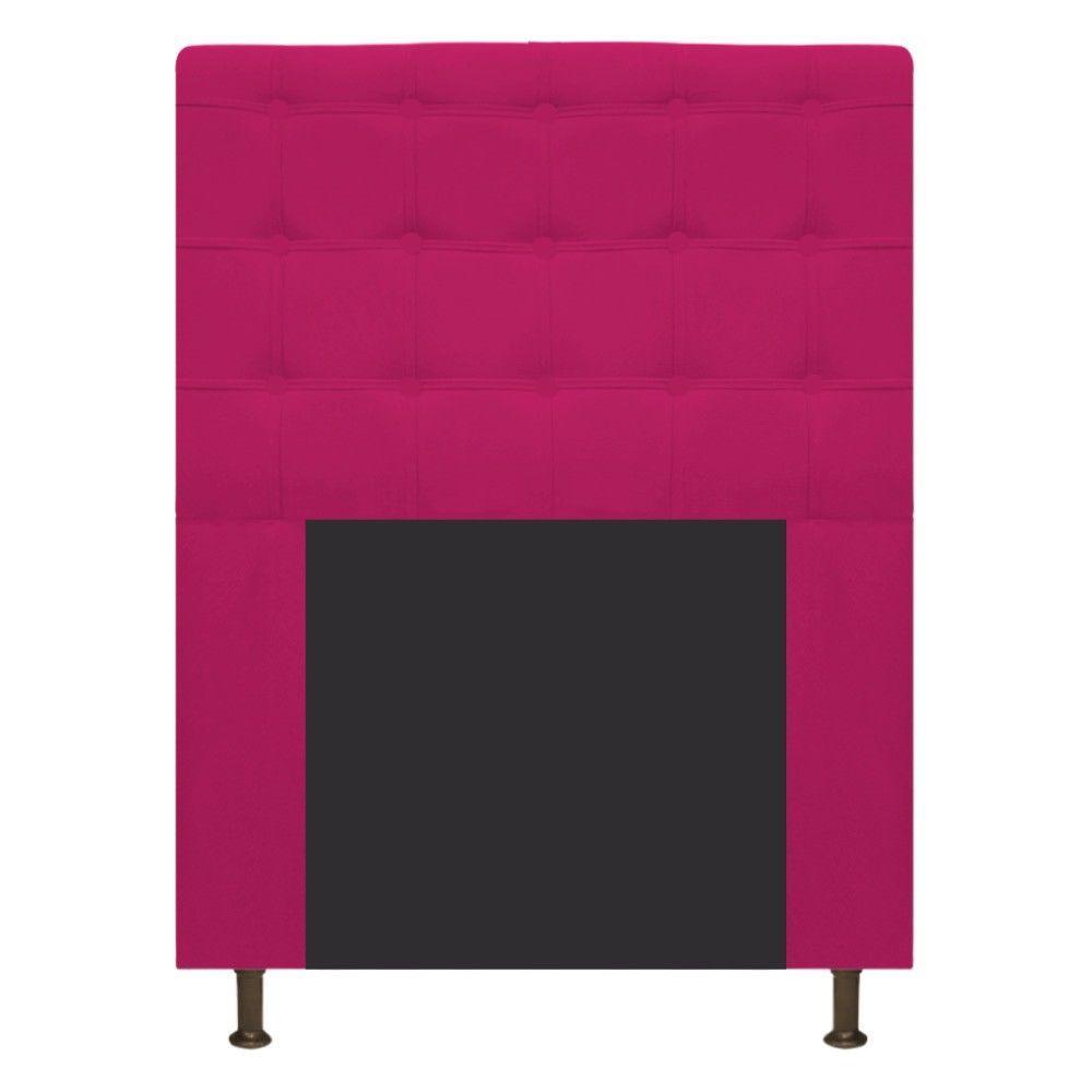 Cabeceira Dama 90 Cm Solteiro Com Botonê Suede Pink - 3