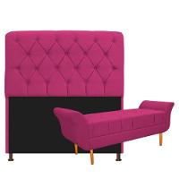 Kit Cabeceira Lady Recamier Ari 140cm Casal Pink - 1