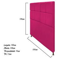 Cabeceira Damares 160 Cm Queen Size Com Botonê Suede Pink - 2