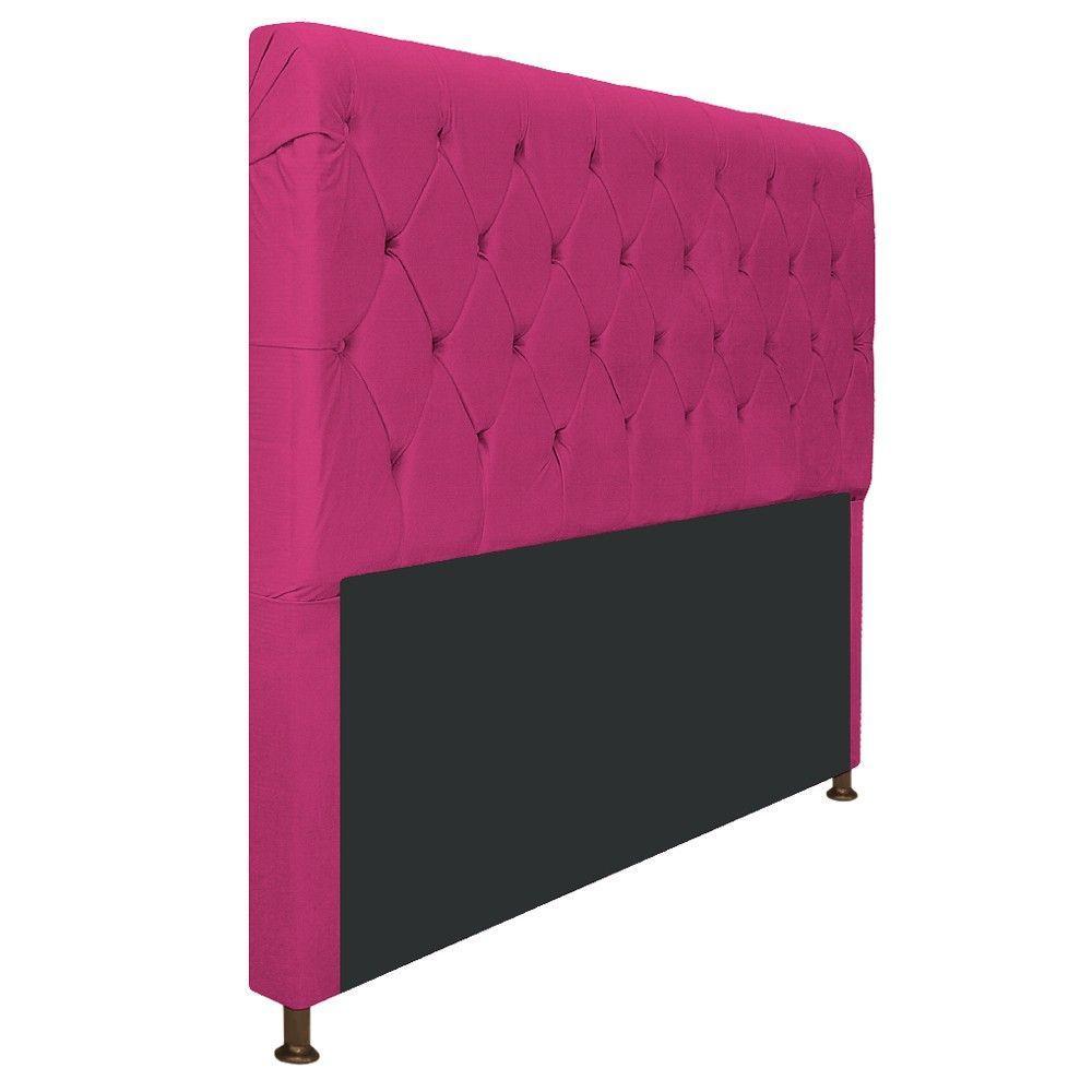 Cabeceira Cristal 160 Cm Queen Size Com Capitonê Suede Pink - 3