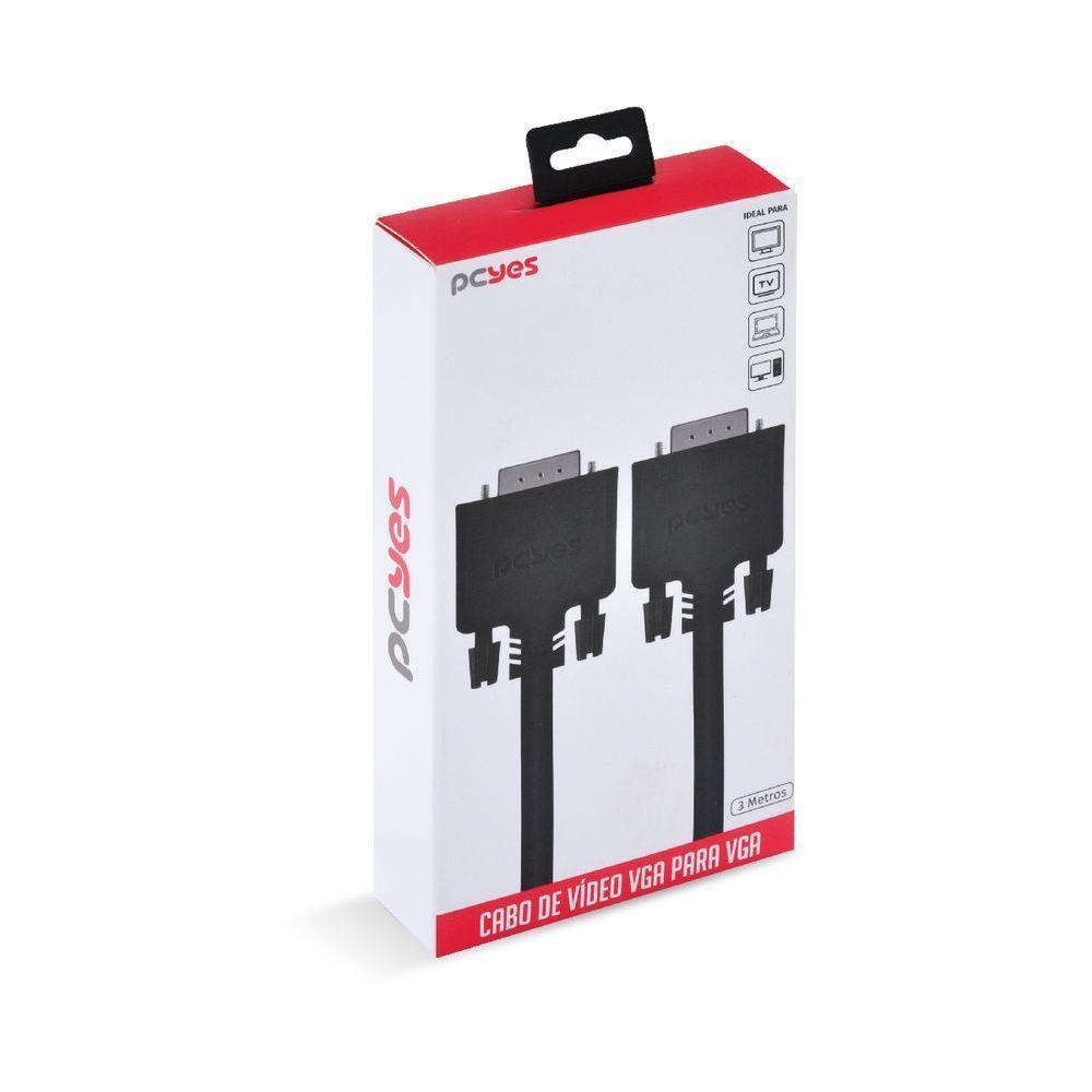 Cabo De Vídeo Vga 15 Pinos Macho Para Vga 15 Pinos Macho 28awg Puro Cobre 3 Metros - Pvm15-3 - 4