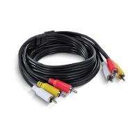 Cabo De Vídeo Composto 3 Rca Macho Para 3 Rca Macho 28awg Puro Cobre 2 Metros - P3r-2 - 1
