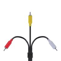 Cabo De Vídeo Composto 3 Rca Macho Para 3 Rca Macho 28awg Puro Cobre 2 Metros - P3r-2 - 9