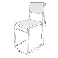 Kit 2 Cadeiras De Jantar Industrial Isa Assento Estofado Veludo Bege Base Cobre - Cor: Preto - 2