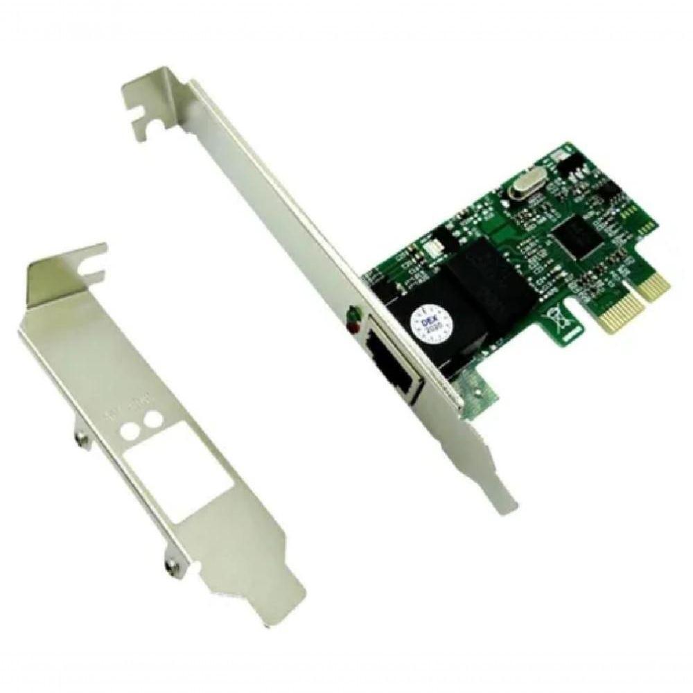 Placa De Rede Pci-e Express Lan Ethernet 100-1000 Gigabit Low Profile - 1