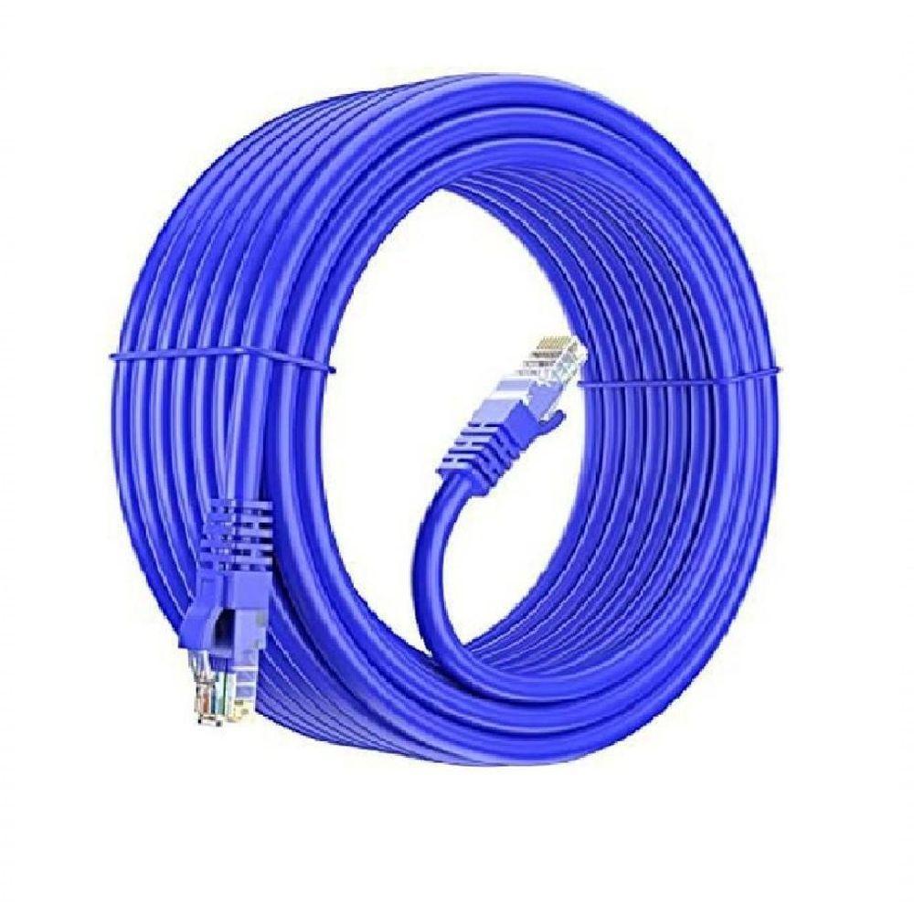 Cabo De Rede Plus Cable Pc Eth5e Patch Cord Cat5e Azul 30 Metros - 1