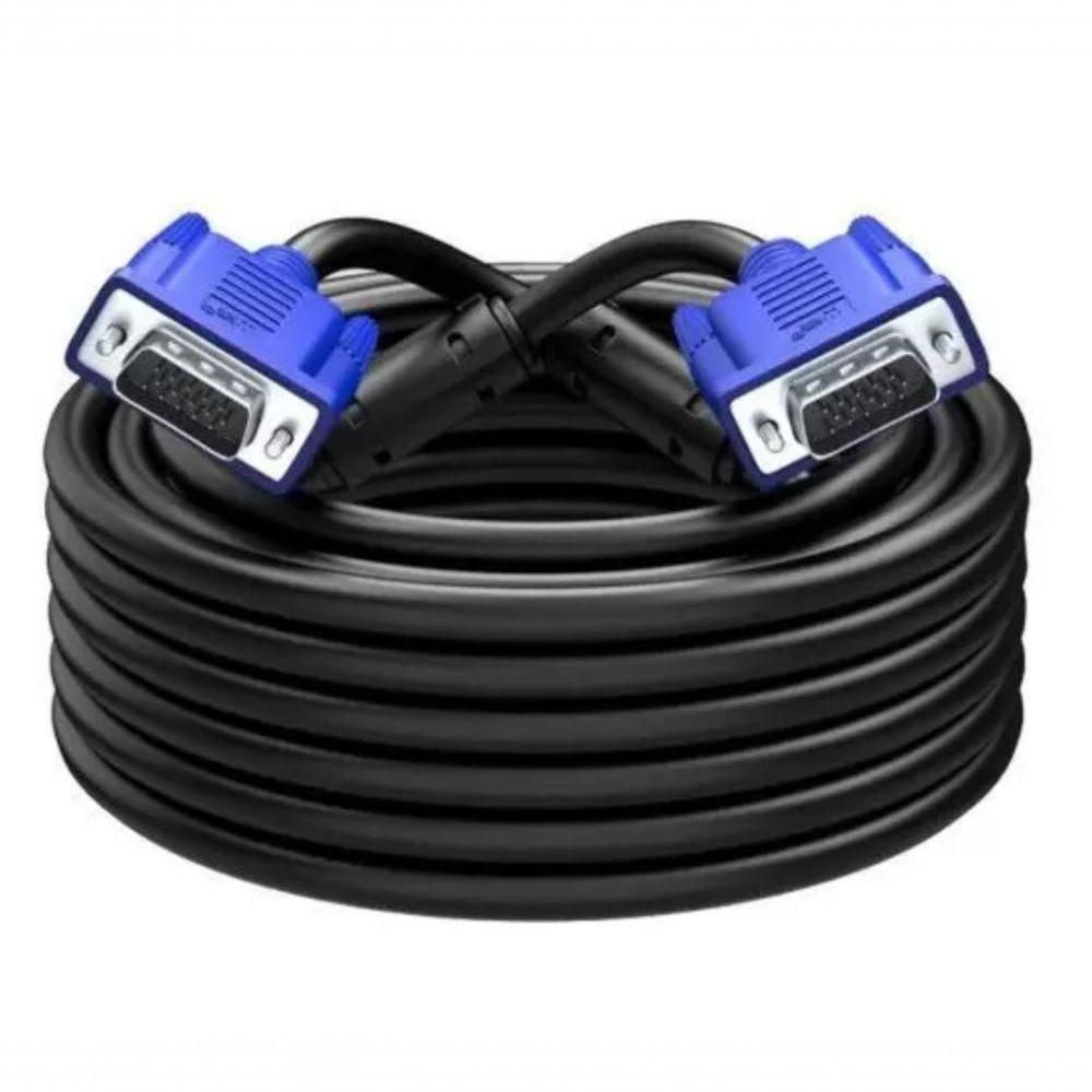 Cabo Para Monitor E Projetor Vga Db15 Com Filtro 5 Metros Preto - 5