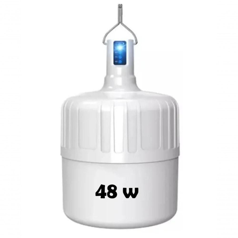 Lâmpada De Led Bulbo Emergência Recarregavel Portatil Potência 48w - 1