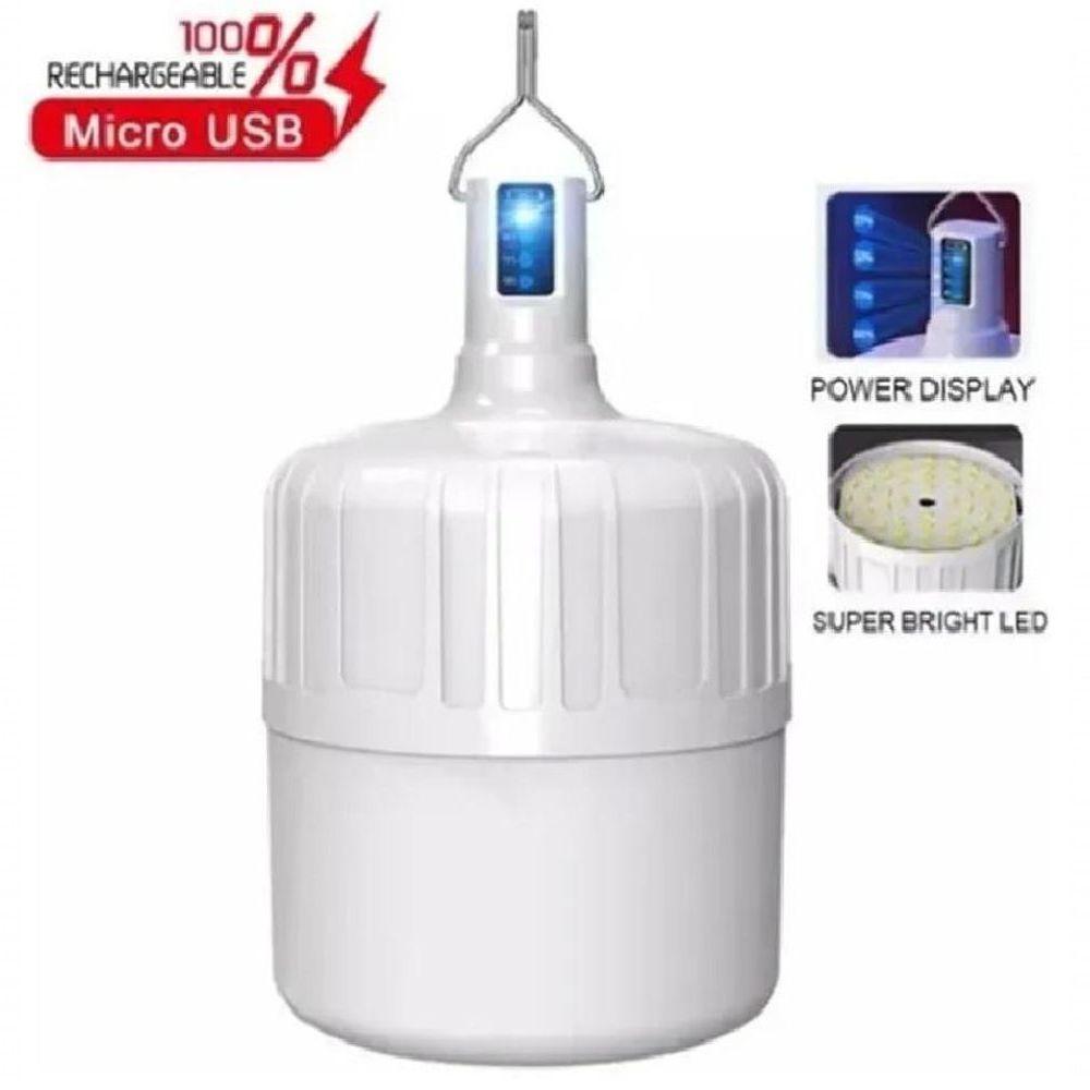 Lâmpada De Led Bulbo Emergência Recarregavel Portatil Potência 48w - 3