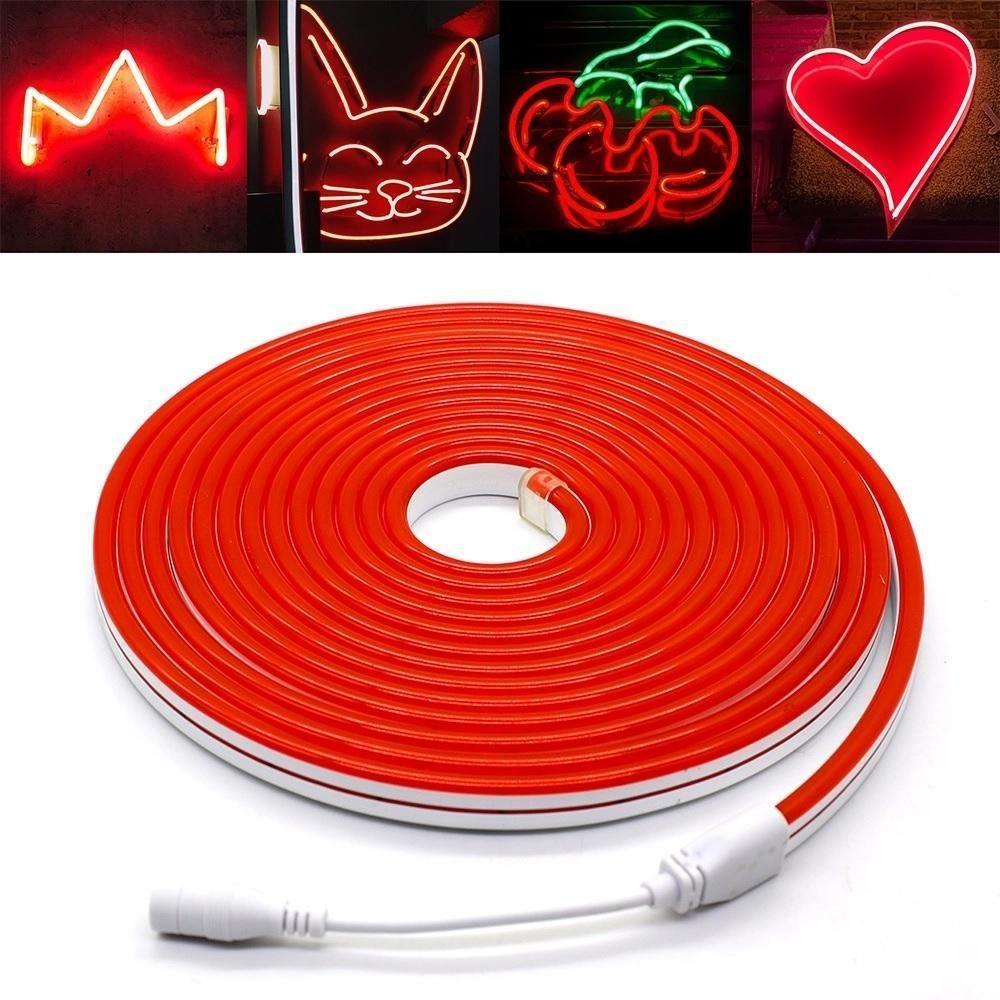 Fita Led Mangueira Neon 5 Mts Iluminação Flexível Corte 2.5 Cm - Vermelho - 3