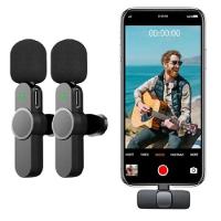 Microfone Lapela Duplo Sem Fio 2.4ghz Compatível Com Iphone Ipad Lightning - 2