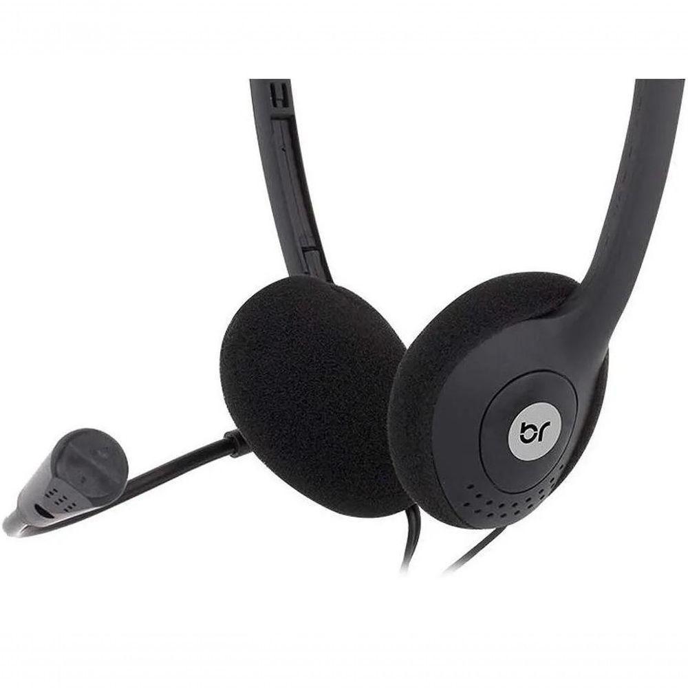 Fone De Ouvido Headset Home Office Com Microfone Conector P2 Haste Regulável - 5
