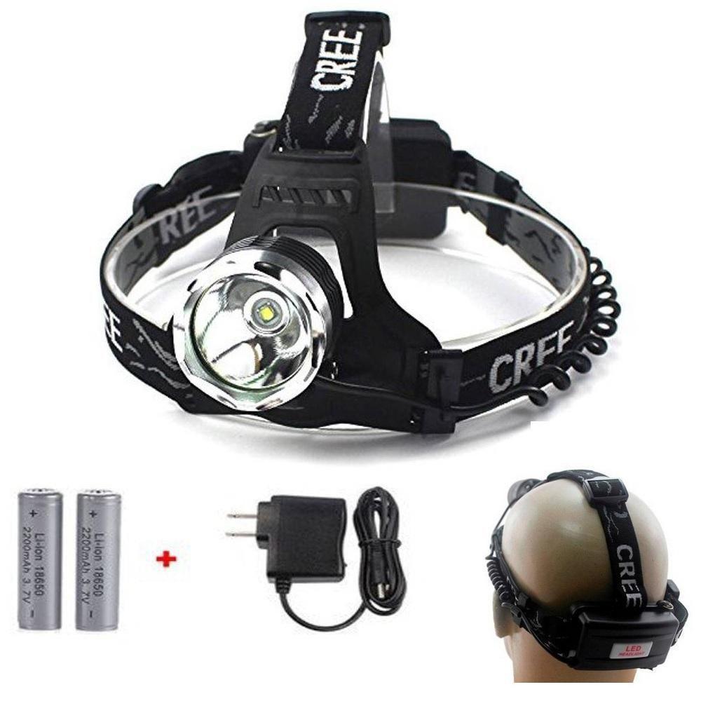 Lanterna Para Cabeça Cree Led T6 3500w 1200 Lumens 2 Baterias Recarregável Carregador Veicular - 3