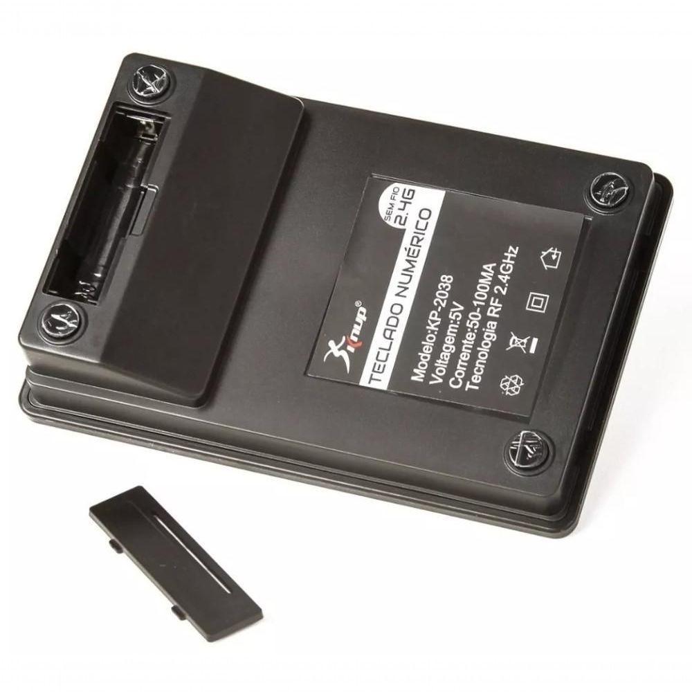 Mini Teclado Numérico Sem Fio Usb Kp-2038 Alcance 10 Metros - 3