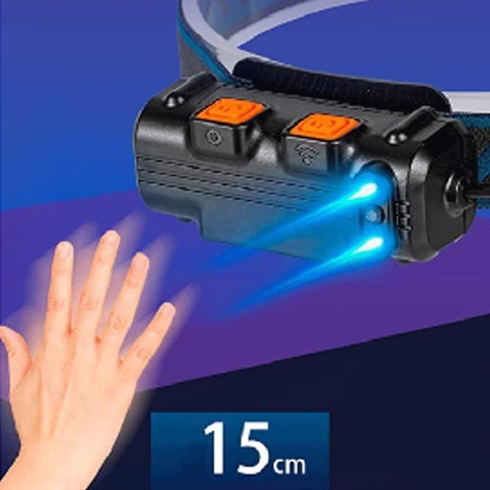 Lanterna De Cabeça Recarregavel Com Sensor De Movimento - 3