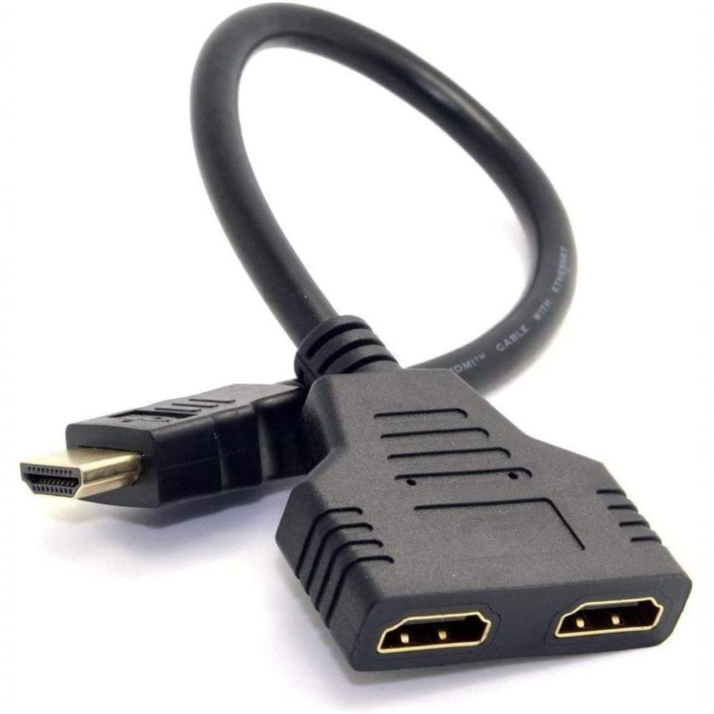 Cabo Duplicador Hdmi Em Y - 1 Entrada 2 Saidas Splitter 1x2 - 1