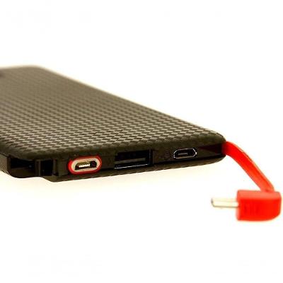 Carregador Portátil Power Bank Super Slim 5000mah Usb Kaidi Preto