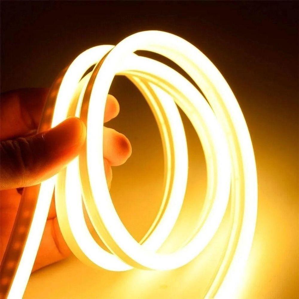 Fita Led Mangueira Neon 5 Mts Iluminação Silicone Flexível Corte 2.5 Cm - Amarelo - 2